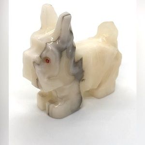 Carved Onyx Terrier Dog